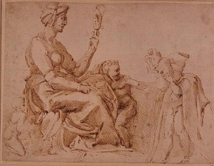 Estudio de la vanidad de Michelangelo Buonarroti
